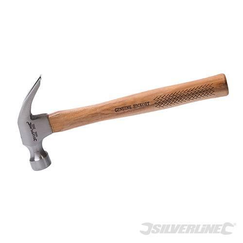 Martello con tirachiodi Silverline per in acciaio e manico in legno di noce 567g Silverline