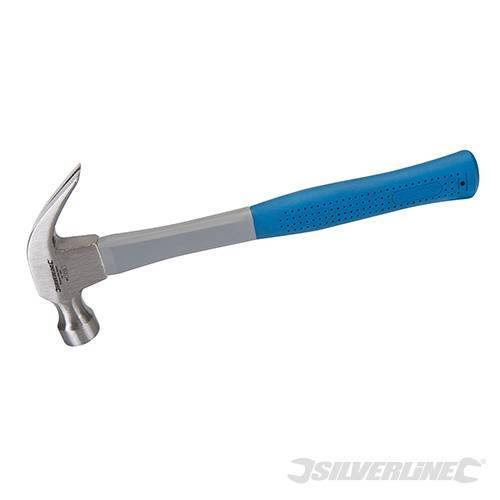 Martello Silverline carpentiere testa in acciaio copertura in gomma 450 g Offerta Silverline
