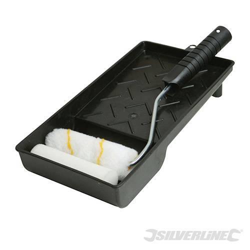 Silverline rullo pennello 100 mm + Vassoio in plastica Prezzo Silverline