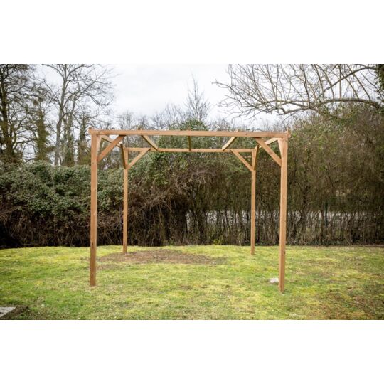 Pergola Scoperta In Legno Trattato Ad Alta Temperatura 296x292cm Foresta