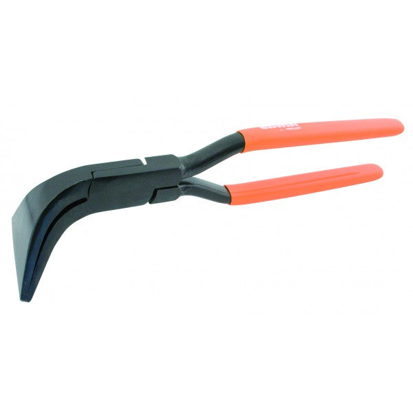 Pinza con becco largo 60 mm EDMA curvo di 45 gradi ottimo per piegare lamiere Professionale Edma