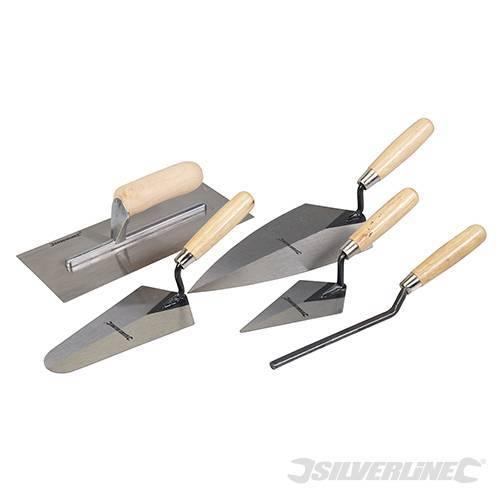 Silverline set 5 cazzuole in acciaio e manico in legno Prezzo Silverline