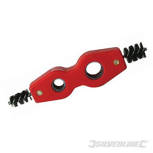 Spazzola Silverline per sbavatura e pulitura di tubi in rame 15 e 22 mm Silverline