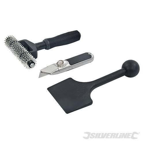 Taglia tappeti set utensili per moquette 3pz taglierino scalpello Prezzo Nuovo Silverline