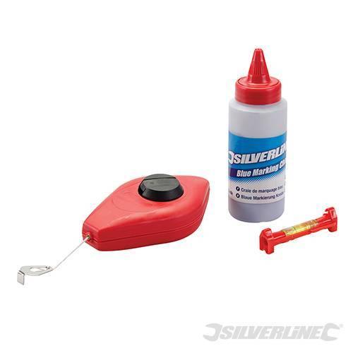 Silverline tracciatore a gesso con filo + polvere gesso kit completo Prezzo Silverline