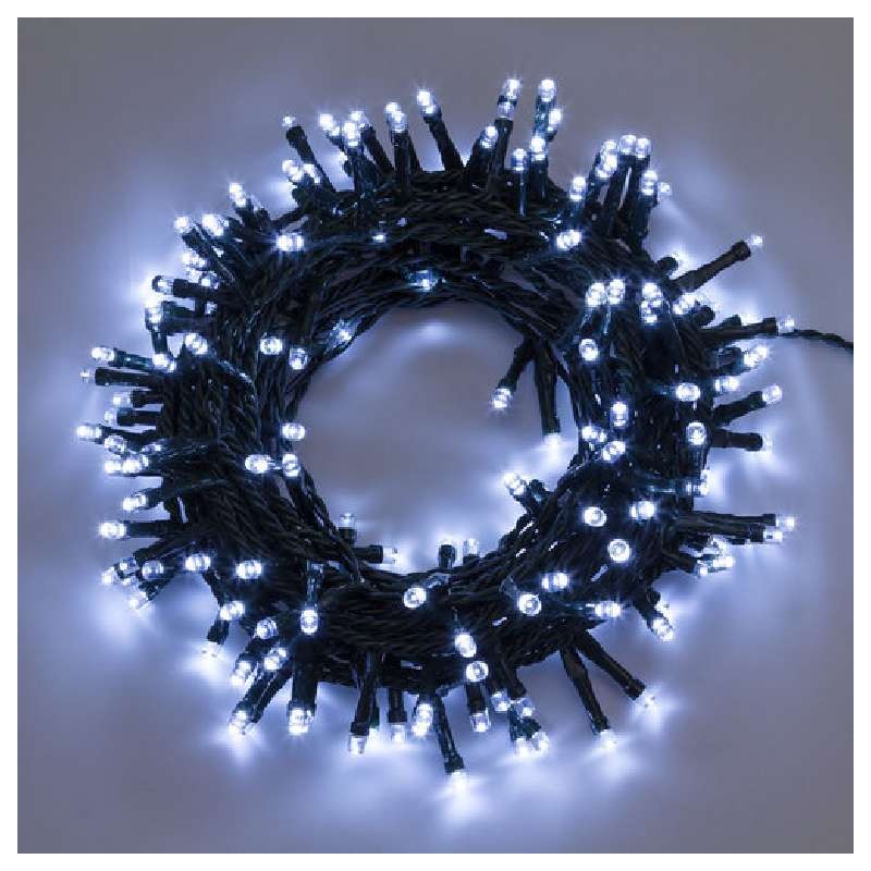 Catena Minilucciole 500 Led luce Bianca 22 Metri 8 Giochi Luce Lotti Lotti